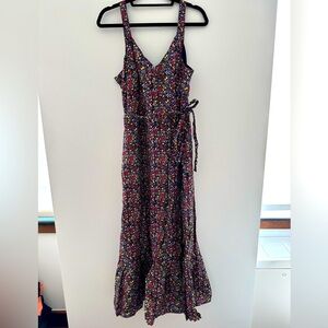 J. Crew Floral Linen Maxi Dress, Size 16